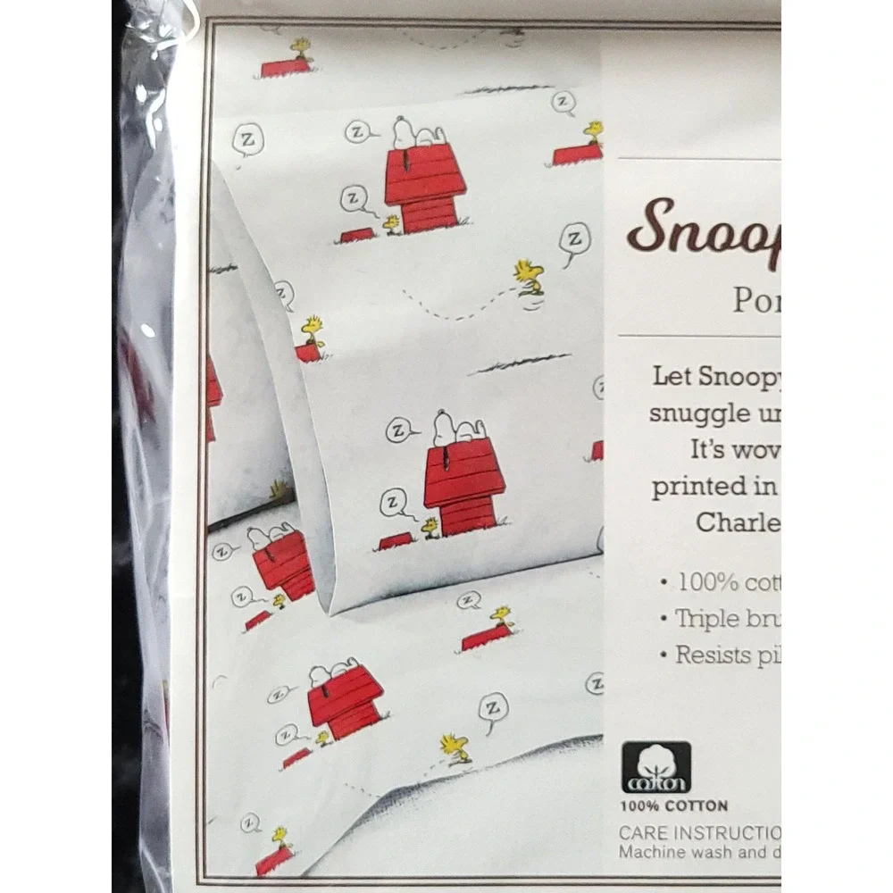 Vermont Country Store Peanuts Snoopy Woodstock Twin Sheet Set New!